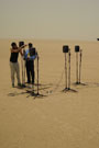 Four Men in the Sun Tarek Atoui on site, Ash Shigaya, North of Kuwait City 8km from the nearest road May 19, 2012. Temperature: 57˚Celsius.  